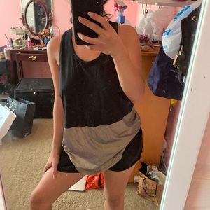 Small black and gold champion tank top